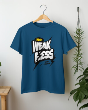 Cobalt Blue Front Printed Oversized