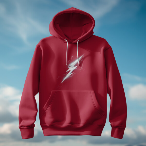 Red Protector Earth Printed Hooded Sweatshirt - Falkore