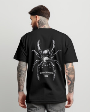 Black Spider Printed Oversized