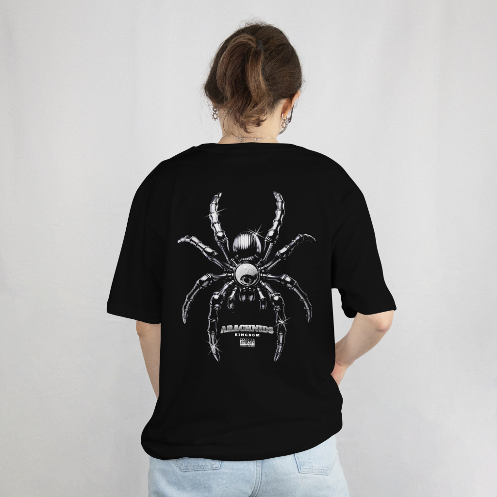Black Spider Printed Oversized - Image 3