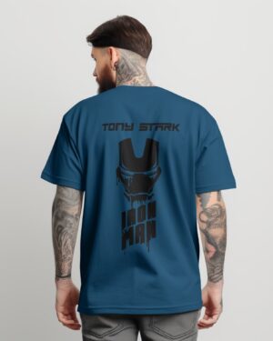 Tony Stark Cobalt Blue printed Oversized